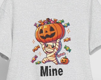 Zabawna koszulka Mumia na Halloween Zabawna koszulka na Halloween Uroczy kostium na Halloween Unisex bawełniany T-shirt Prezent na Halloween Strój na imprezę Halloween