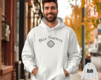 MTG Size Matters Hoodie, Unisex Sweatshirt, Magic the Gathering Pullover, Colorless Mana Design, Cold Weather Apparel