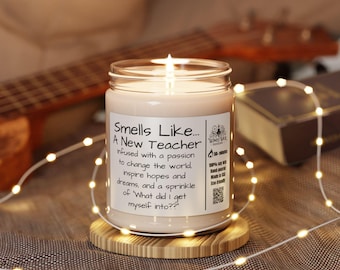 Smells Like a New Teacher Gift Funny Candle for Coworker Gift Teacher Gift Teacher Appreciation Best Educator gift Thank you student Gift