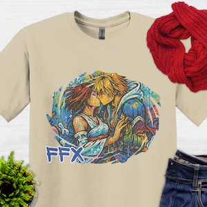 アニマ FF10 X プレミアム ユニセックス Tシャツ (ベクターデザイン