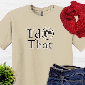 Camiseta unissex softstyle para fãs de MTG, camiseta de jogo de cartas colecionáveis, camiseta "I'd Tap That", presente engraçado de MTG, camiseta Magic The Gathering