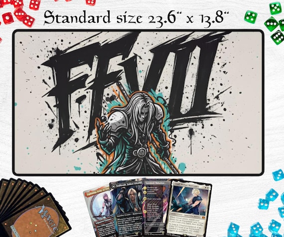 Sephiroth TCG Playmat, Final Fantasy VII Desk Mat, Magic the