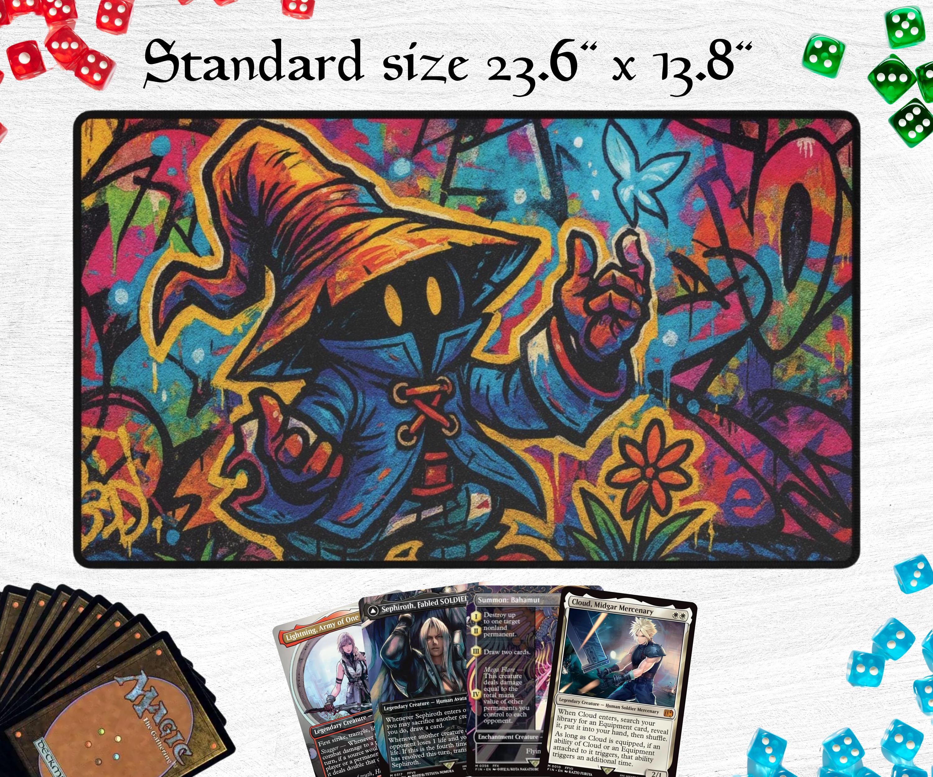 FFIX Vivi Graffiti Style Desk Mat, Playmat for TCG Players and