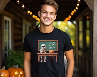 Camiseta de Halloween para Professor, Travessuras ou Gostosuras, Camiseta Engraçada para Professor, Fantasia de Halloween, Presente para Educador, Roupa Escolar, Camiseta Engraçada para Professor, Halloween