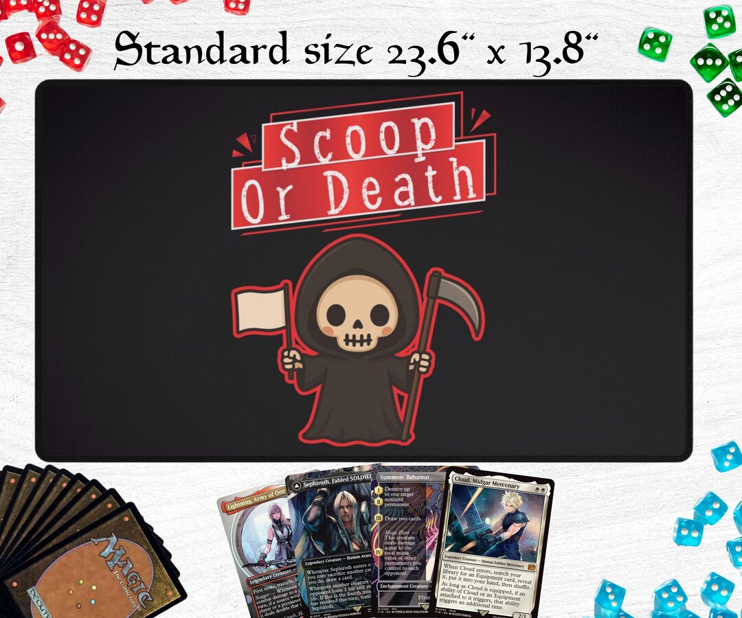 面白い死神デスクマット、MTGプレイマット、かわいいゲームマット
