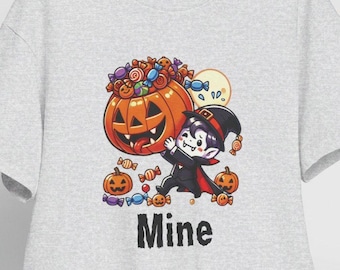 Vampier Halloween-T-shirt Grappig Halloween-shirt Leuk Halloween-kostuum Katoenen uniseks T-shirt Halloweencadeau Outfit Halloween-feest