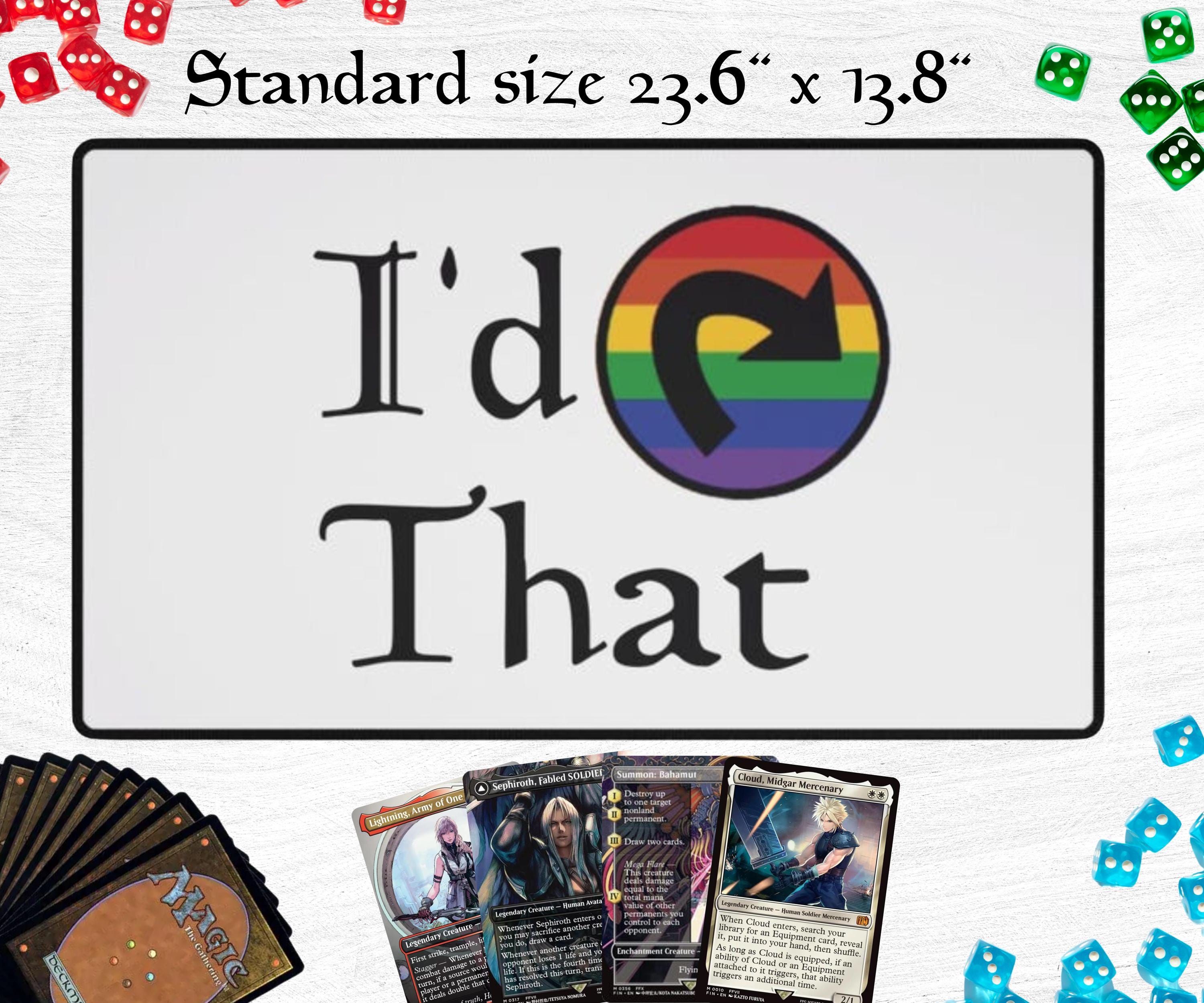 Funny I'd Tap That Playmat, MTG Pride Playmat for Magic the