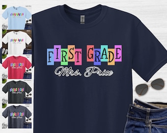 Teacher T-shirt Teacher Team Shirt Personalized Teacher Tshirt Back to School Teacher Shirt Custom Grade Tee Custom Teacher Team Shirt