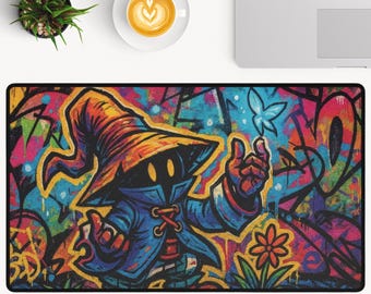 FFIX Vivi Graffiti Style Desk Mat, Playmat for TCG Players and