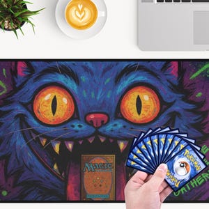 Willkommen in der Gathering Derpy Kpop Tiger Graffiti Playmat Spielmatte für MTG Spieler der Kpop Dämonenjäger Tournament Geschenk Bild 6