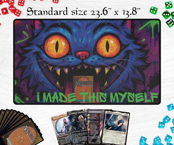Derpy Kpop Tiger Graffiti style playmat for MTG players of TCG Tournament playmat Kpop Demon Hunters gift