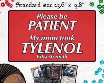 Funny Tylenol TCG Playmat for MTG Players, Desk Mats, Political Gift, Magic the Gathering, Gaming Accessories, Unique Mouse Pad