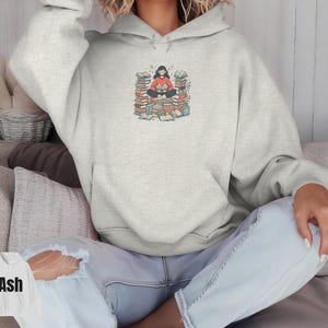 Book Lover Hoodie, Reading Enthusiast Sweatshirt, Cozy Bookworm Jumper, Colorful Library Pullover, Literary Gift for Her