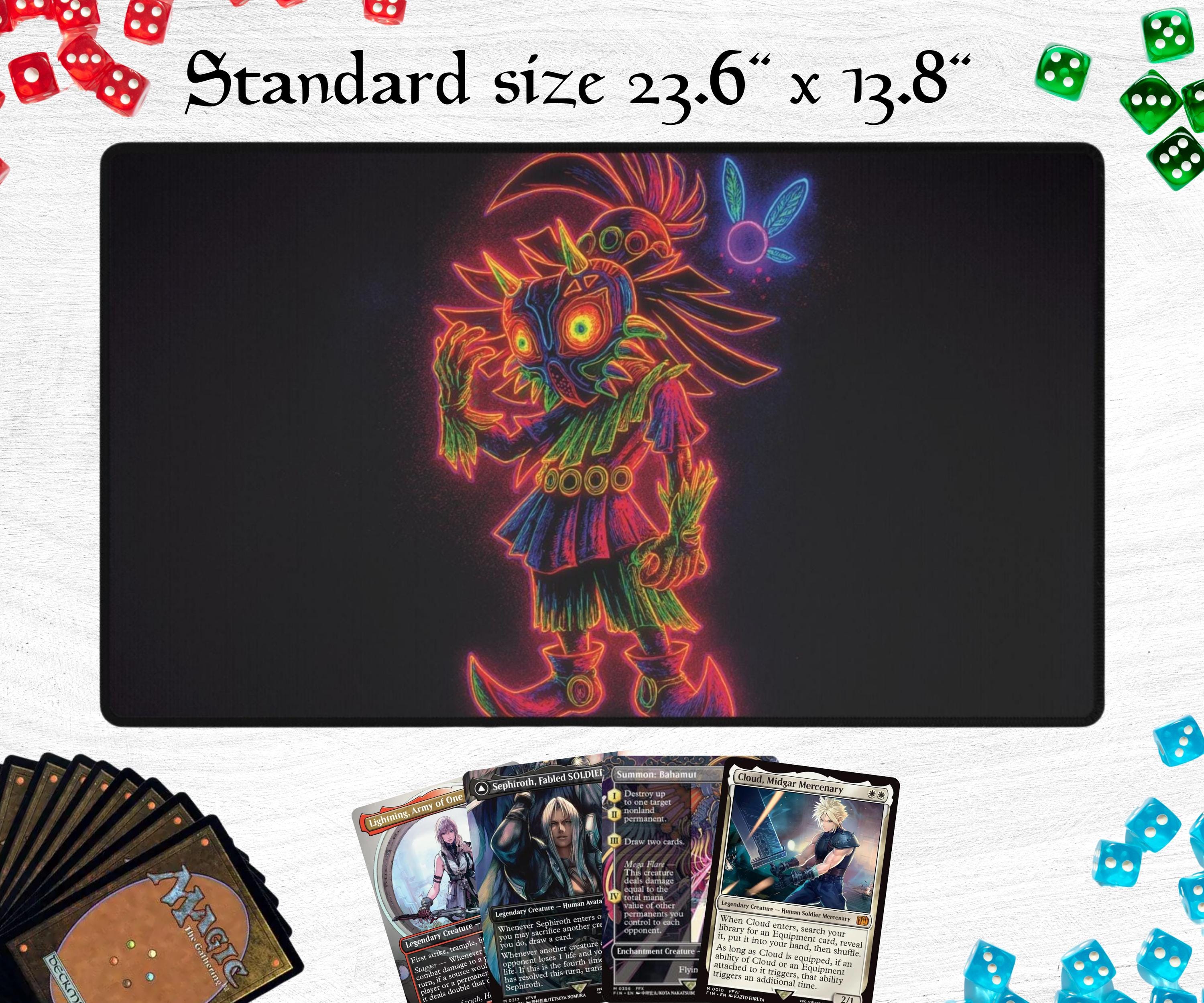 Skullkid Playmat for MTG Players Gaming Desk Accessories, Gaming