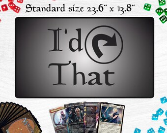 Funny I'd Tap That Playmat, MTG Playmat for Magic the Gathering players, Mouse Pad, Gaming Mat TCG Gift Funny Desk Mat