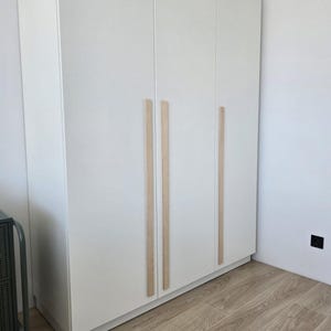 Minimalist wood handles, Ikea pax upgrade, drawer pulls,grips, solid wood, cupboard handles, IKEA furniture