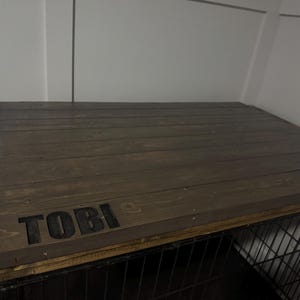 Wood Table Top Dog Kennel CoverFarmhouse Dog Kennel Top  Crate Cover Dog Kennel Furniture Dog Kennel Wood Table Top Dog Crate Top Furniture