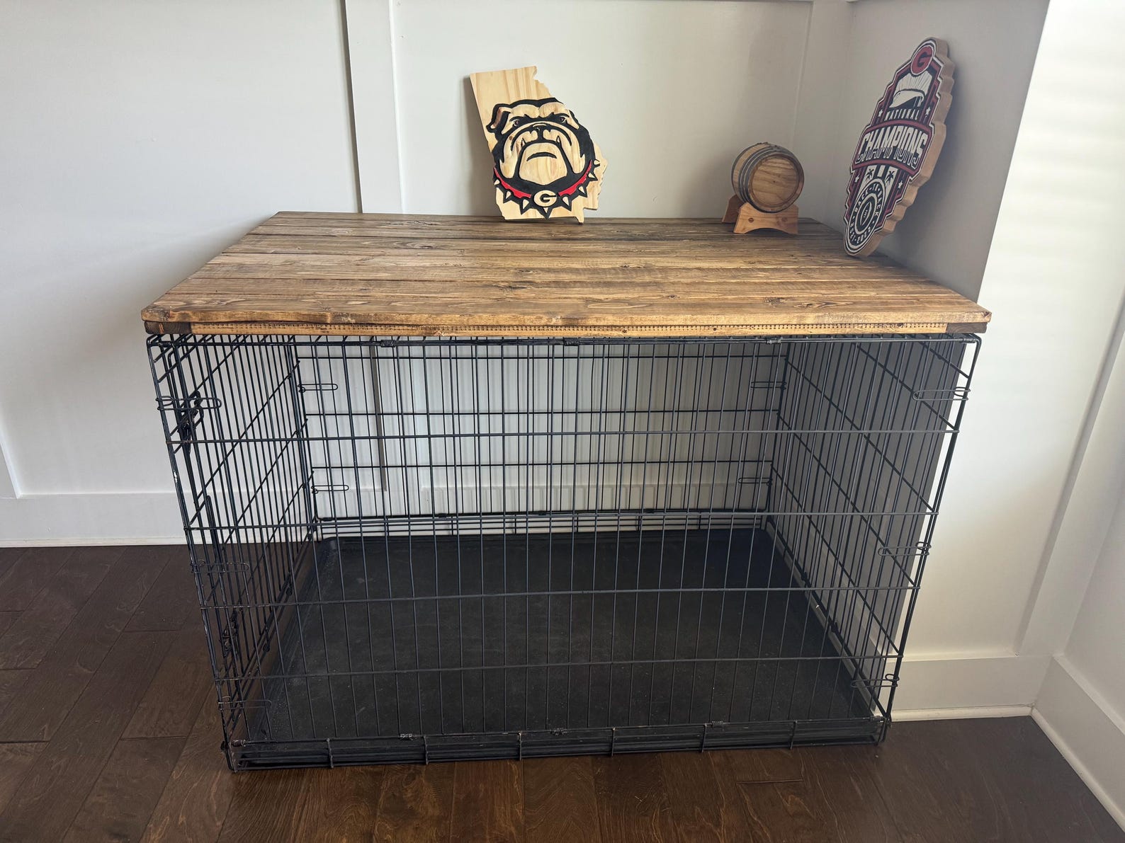 Farmhouse Dog Crate Table Top: Wood Kennel Cover Furniture - Etsy