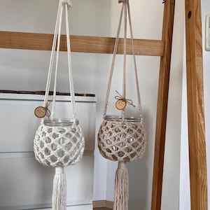 Hängewindlicht / Windlicht / Gemütlichkeit / Kerze / Boho / Geschenk / Makramee