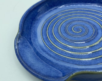 Large Spoon Rest in Blue