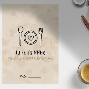 Modello per la cena della vita - Riflessione mensile sulle relazioni in formato PDF | Download digitale per coppie (versione EN + GER)