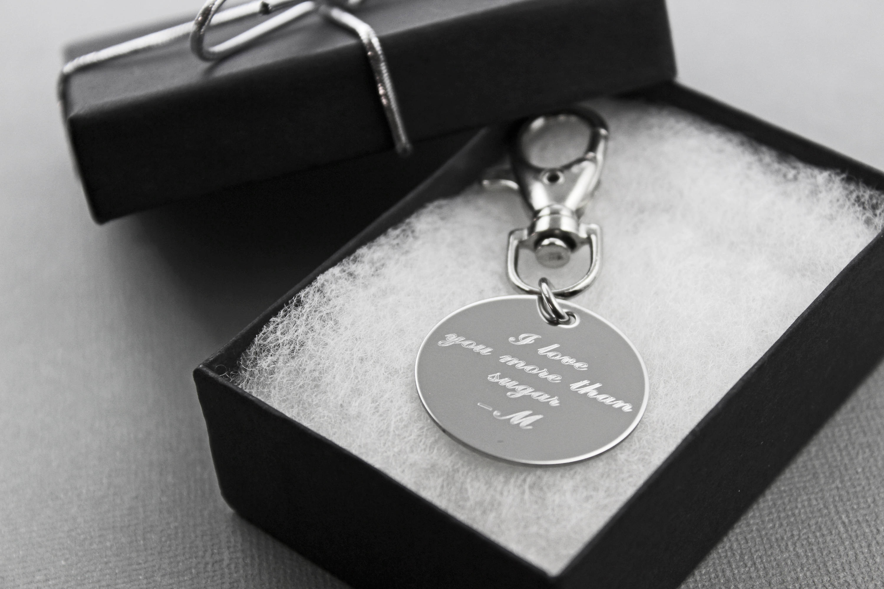Engraved Keychain Personalized Gift For Him Silver Key Etsy
