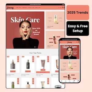 Fowey - 2025 Trends Shopify Theme | Mobile Friendly, High-Speed, No Code Needed | High-Converting Shopify Template for Beauty Stores