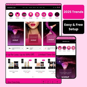 Ravello - 2025 Trends Shopify Theme | Mobile Friendly, High-Speed, No Code Needed | High-Converting Shopify Template for Cosmetic Stores