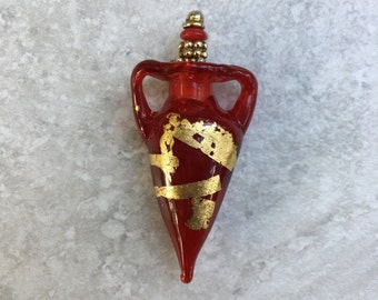 Glass Regal Red Gold Vessel