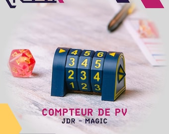 Magnetic HP counter - Ideal for RPGs and Magic: The Gathering!