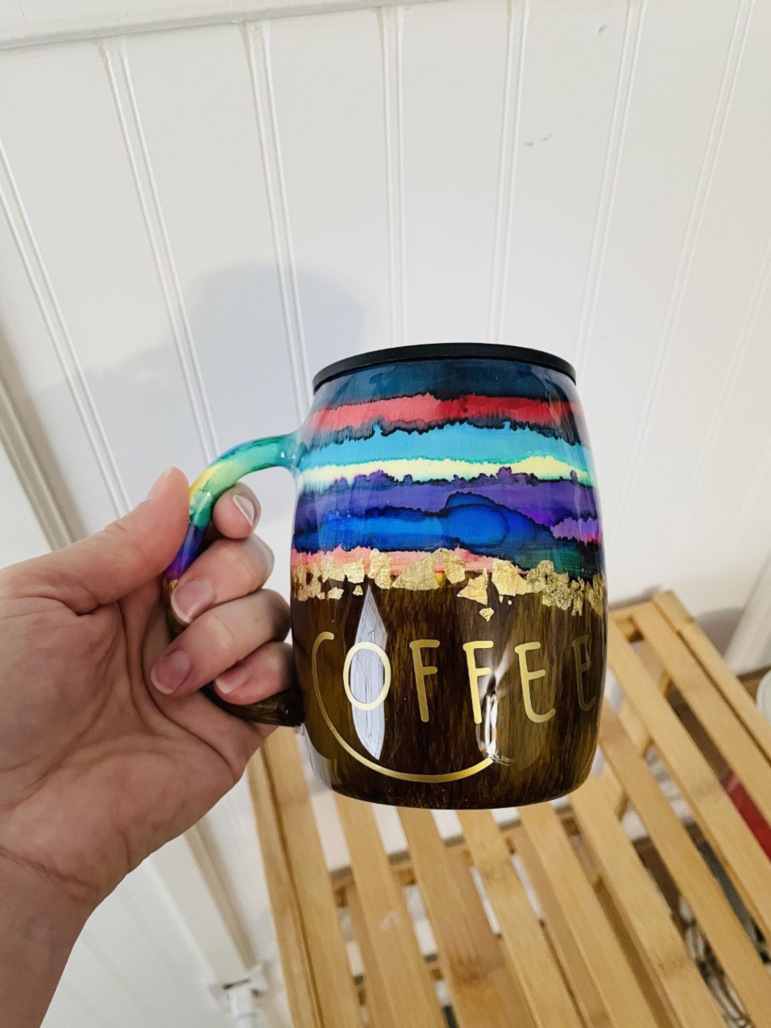 Stainless Steel Epoxy Coffee Mug 14 oz. Etsy