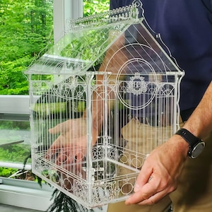 Victorian Mini Greenhouse for Orchids – Handmade Indoor Terrarium | Elegant Plant Display Case for Tropical & Humidity-Loving Plants