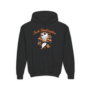 Youth Jack Skellington Hoodie, Spooky Halloween Sweatshirt