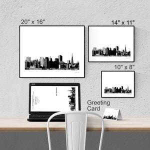 San Francisco Printable Wall Art, San Francisco Skyline Wall Art, San Francisco Skyline Digital Art, San Francisco Architecture Download