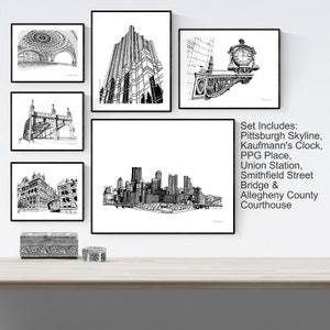 Printable Pittsburgh Wall Art, Digital Pittsburgh Wall Art, Download Pittsburgh Wall Art, Pittsburgh Architecture Wall Art, Pittsburgh Art