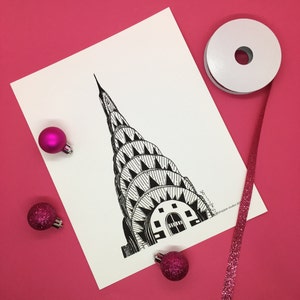Chrysler Building Printable Wall Art, New York City Wall Art, Chrysler Building Digital Art, New York Architecture Art, Chrysler Gift