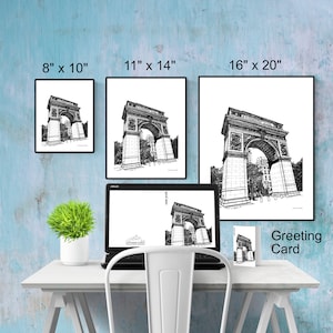 Washington Square Park Printable Wall Art, New York City Wall Decor, Washington Square Park Arch Digital Art, New York Architecture Art