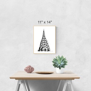 Chrysler Building Printable Wall Art, New York City Wall Art, Chrysler Building Digital Art, New York Architecture Art, Chrysler Gift