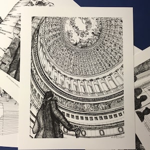 United States Capitol Building Printable 20 x 24