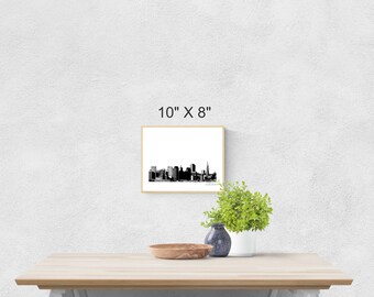 San Francisco Printable Wall Art, San Francisco Skyline Wall Art, San Francisco Skyline Digital Art, San Francisco Architecture Download