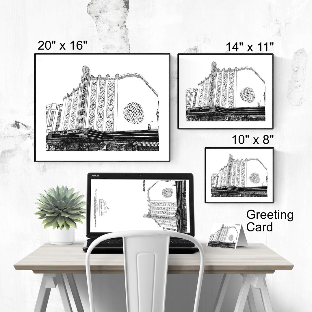 Alameda Theater Printable Art Alameda California Digital Art - Etsy