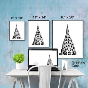 Chrysler Building Printable Wall Art, New York City Wall Art, Chrysler Building Digital Art, New York Architecture Art, Chrysler Gift