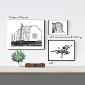 Printable Alameda Wall Art, Digital Alameda Wall Art, Download Alameda Wall Art, Alameda Architecture Wall Art, Alameda Art Digital File