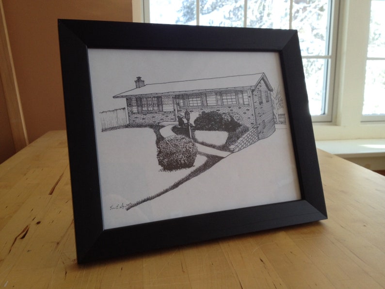 Custom Drawing Illustration Custom House Portrait Personalized House Portrait Personalized Art Custom Art