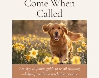 Guía de entrenamiento para perros que regresan (libro electrónico): PDF paso a paso con seguimiento del progreso