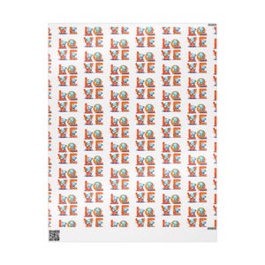 Bears with Orange Love - Wrapping Papers