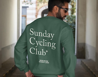 Sudadera del Sunday Cycling Club, Jersey de ciclismo, Sudadera ciclista, Regalo para ciclista, Regalo para ciclista de montaña, Camiseta ciclista de verano