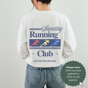 Sunday Running Club Sweatshirt – Retro Runclub sweatshirt - Sunday Run Club - 90s inspired marathon sweatshirt