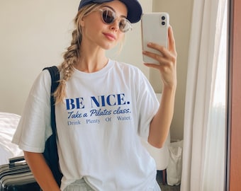Camiseta de pilates: camiseta de colores estéticamente cómodos para pilates, camiseta de instructor de pilates