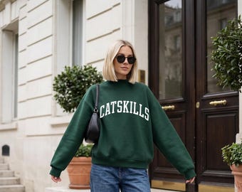 Sudadera Catskills con cuello alto y estampado gráfico: Jersey cómodo de cuello alto y corte holgado.